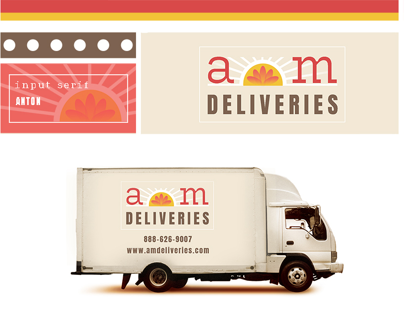 mock delivery service logo design